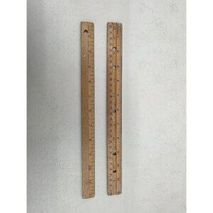 Vintage Wooden Rulers Lot - SENCO USA & Made in Japan 12-Inch Woodworking Tools